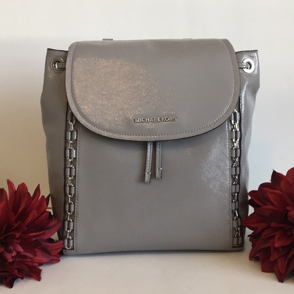 Michael Kors Handbags - Michael Kors Sadie Medium Backpack - Ash Grey